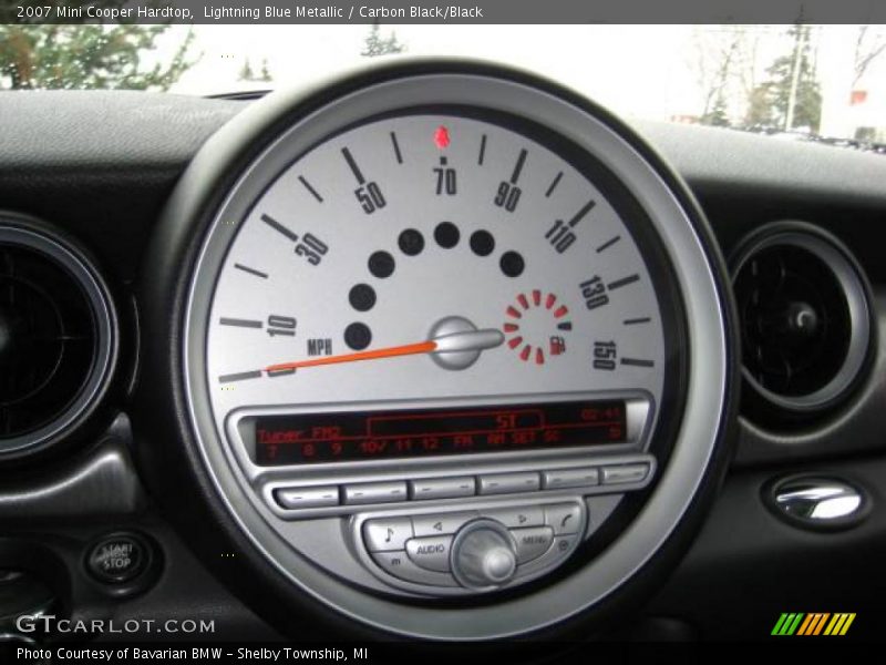 Lightning Blue Metallic / Carbon Black/Black 2007 Mini Cooper Hardtop