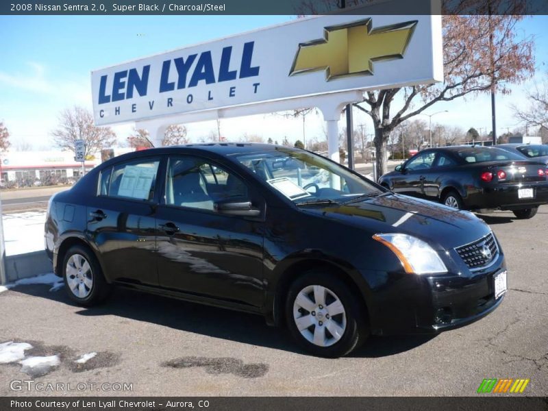 Super Black / Charcoal/Steel 2008 Nissan Sentra 2.0