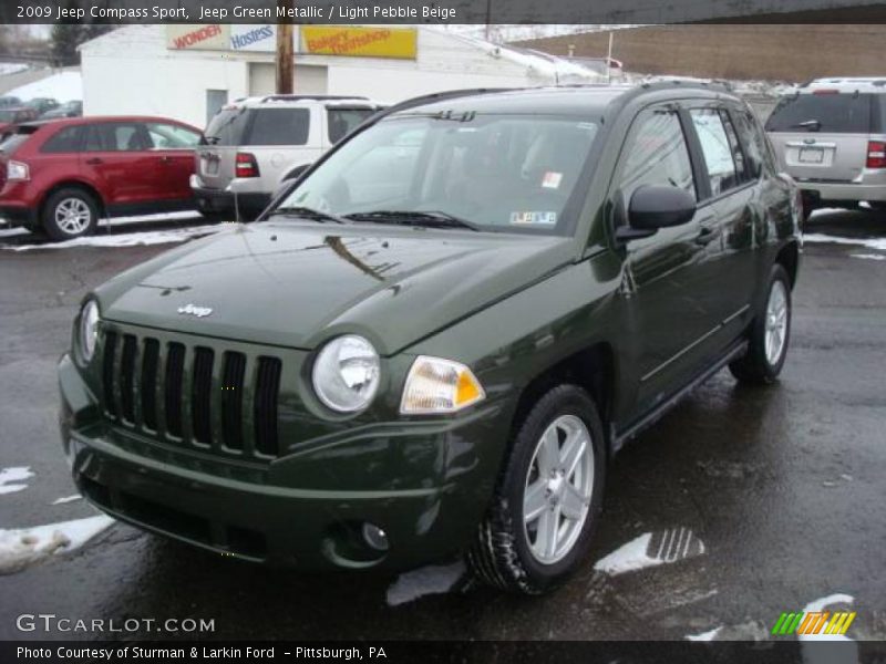 Jeep Green Metallic / Light Pebble Beige 2009 Jeep Compass Sport