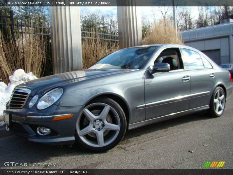 Flint Grey Metallic / Black 2009 Mercedes-Benz E 350 Sedan