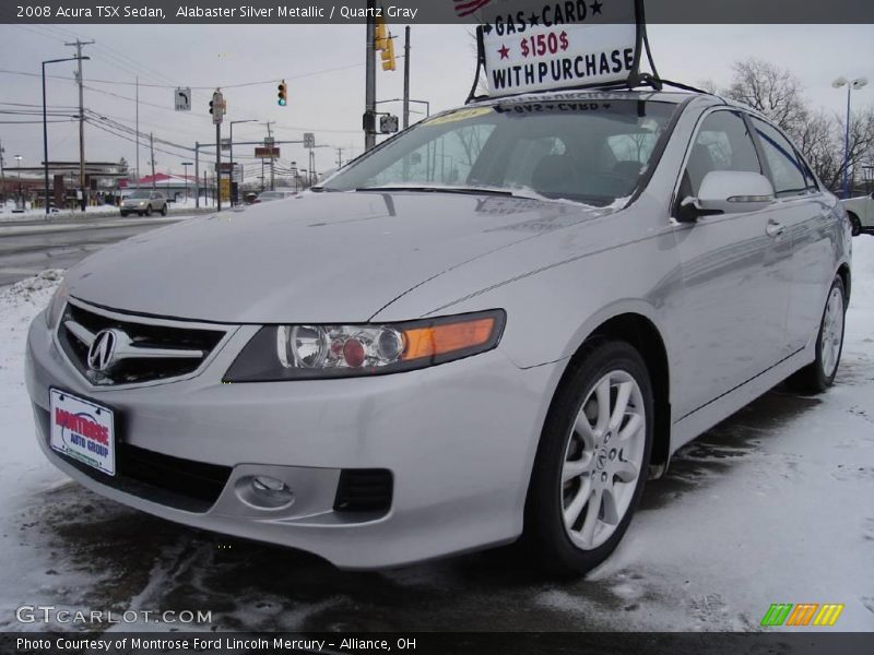 Alabaster Silver Metallic / Quartz Gray 2008 Acura TSX Sedan