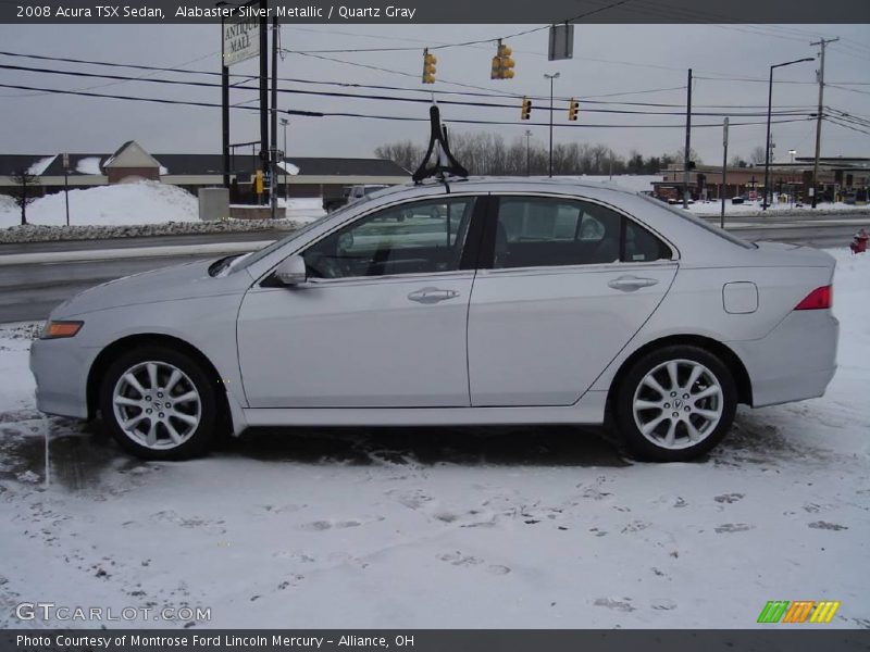 Alabaster Silver Metallic / Quartz Gray 2008 Acura TSX Sedan