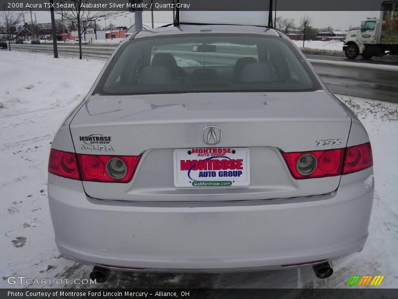 Alabaster Silver Metallic / Quartz Gray 2008 Acura TSX Sedan