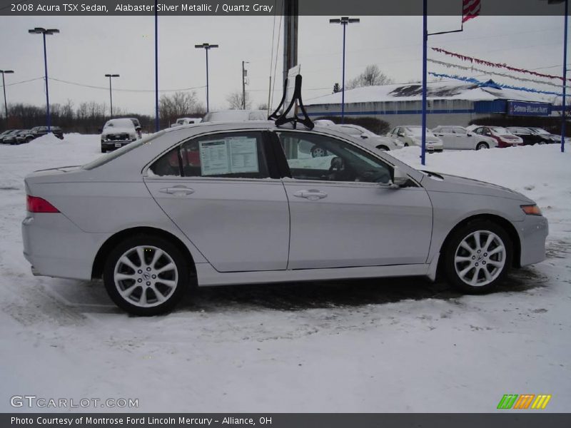 Alabaster Silver Metallic / Quartz Gray 2008 Acura TSX Sedan