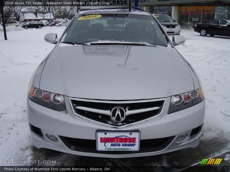 Alabaster Silver Metallic / Quartz Gray 2008 Acura TSX Sedan