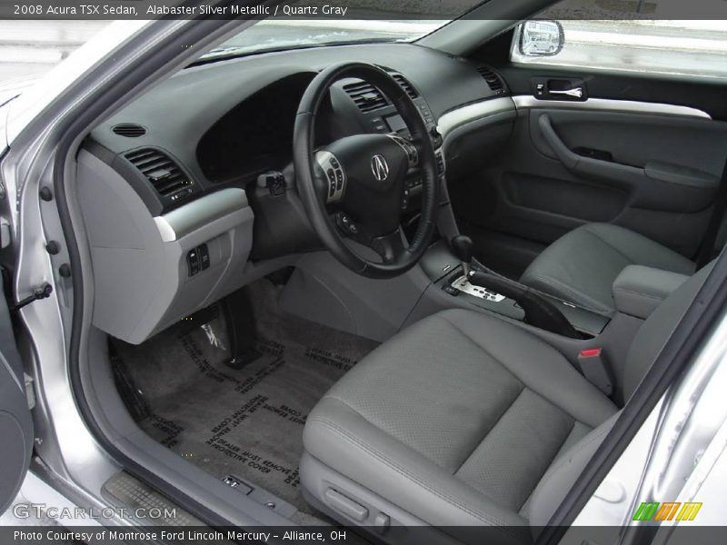 Alabaster Silver Metallic / Quartz Gray 2008 Acura TSX Sedan