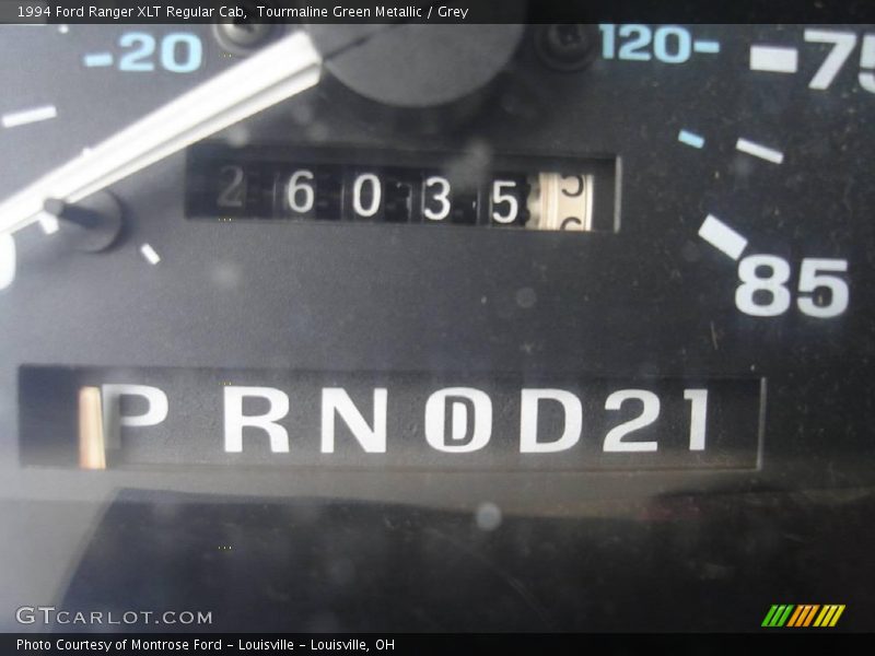 Tourmaline Green Metallic / Grey 1994 Ford Ranger XLT Regular Cab