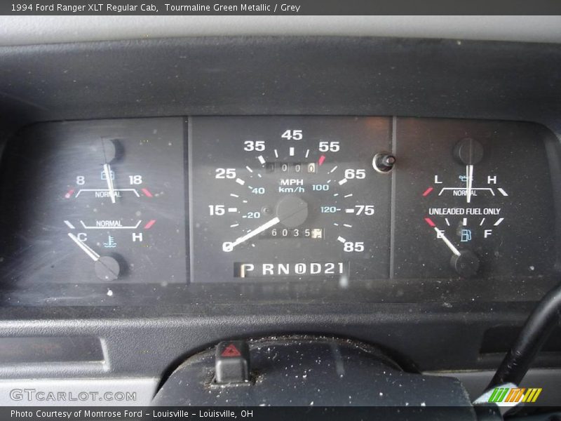 Tourmaline Green Metallic / Grey 1994 Ford Ranger XLT Regular Cab