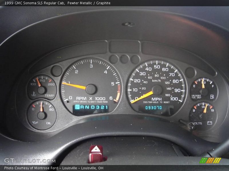 Pewter Metallic / Graphite 1999 GMC Sonoma SLS Regular Cab