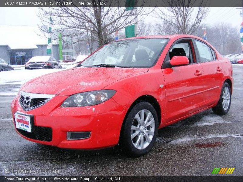 True Red / Black 2007 Mazda MAZDA3 i Touring Sedan
