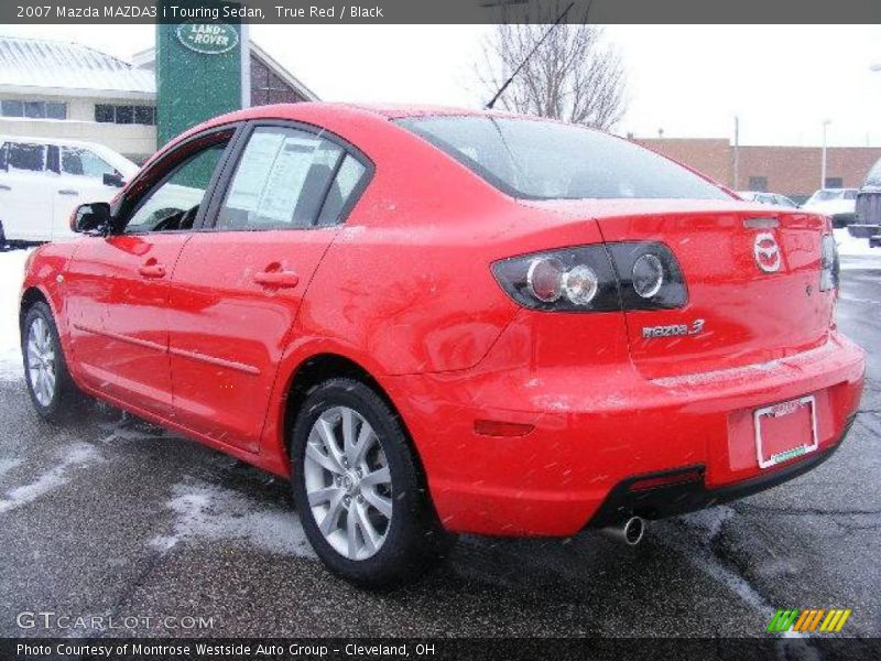 True Red / Black 2007 Mazda MAZDA3 i Touring Sedan