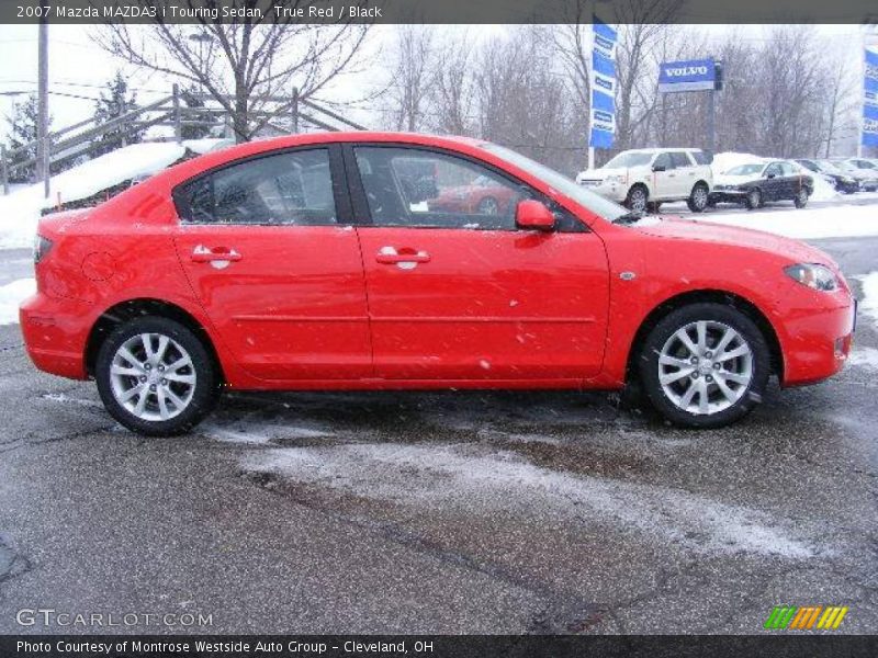 True Red / Black 2007 Mazda MAZDA3 i Touring Sedan