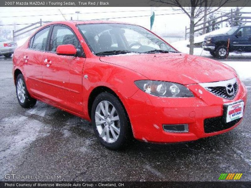 True Red / Black 2007 Mazda MAZDA3 i Touring Sedan