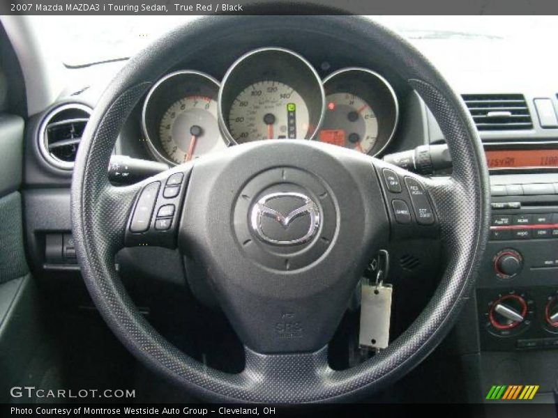 True Red / Black 2007 Mazda MAZDA3 i Touring Sedan