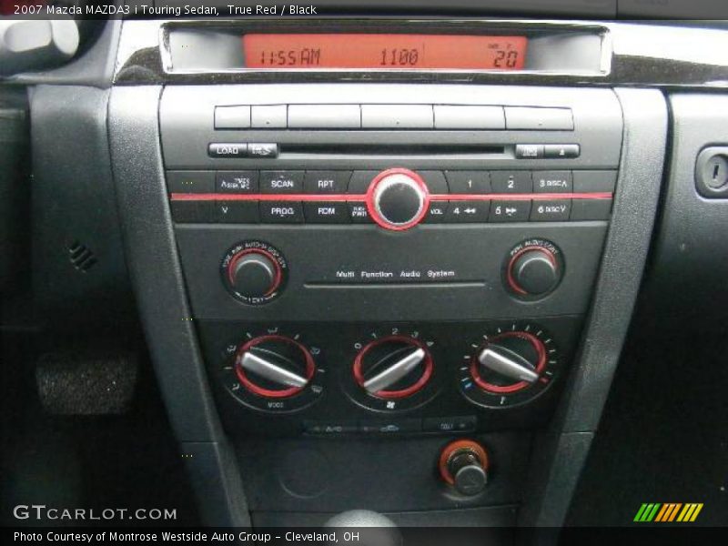 True Red / Black 2007 Mazda MAZDA3 i Touring Sedan