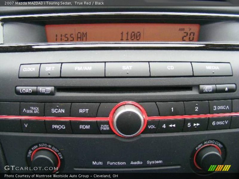 True Red / Black 2007 Mazda MAZDA3 i Touring Sedan