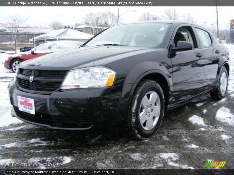 Brilliant Black Crystal Pearl / Dark Slate Gray/Light Slate Gray 2008 Dodge Avenger SE