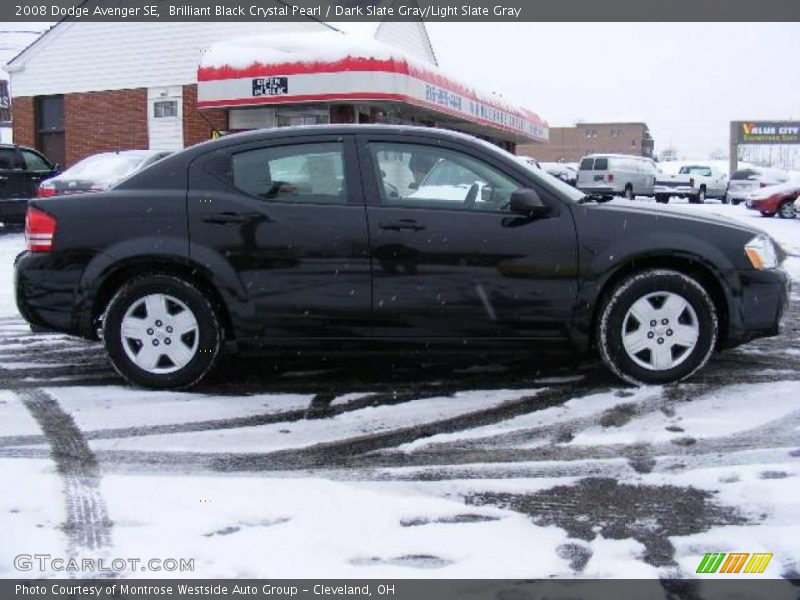 Brilliant Black Crystal Pearl / Dark Slate Gray/Light Slate Gray 2008 Dodge Avenger SE