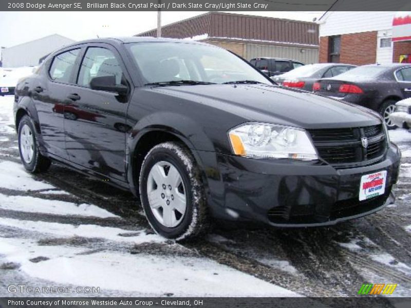 Brilliant Black Crystal Pearl / Dark Slate Gray/Light Slate Gray 2008 Dodge Avenger SE