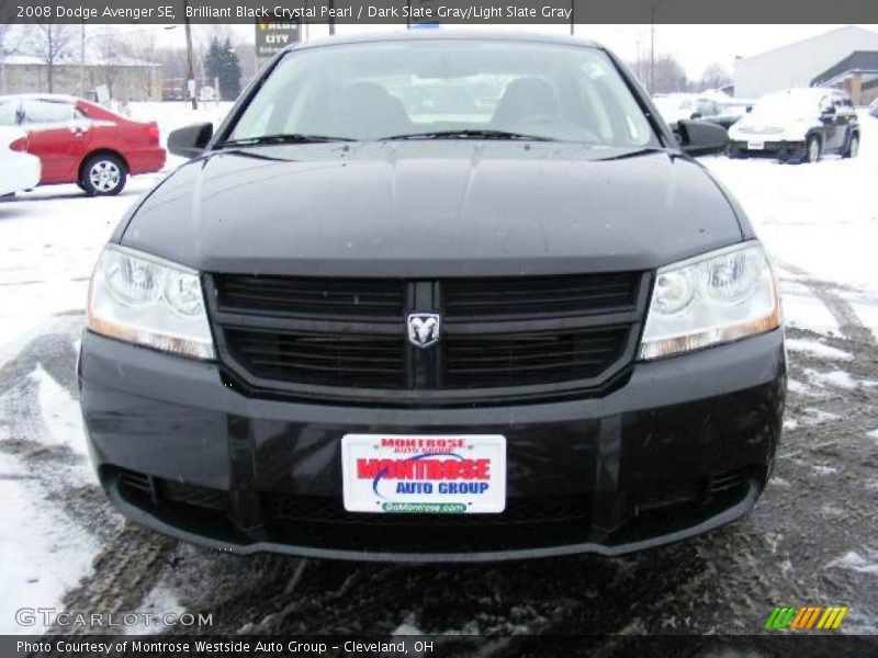 Brilliant Black Crystal Pearl / Dark Slate Gray/Light Slate Gray 2008 Dodge Avenger SE