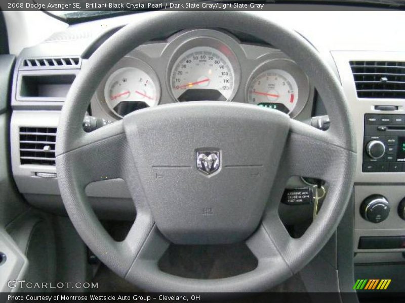 Brilliant Black Crystal Pearl / Dark Slate Gray/Light Slate Gray 2008 Dodge Avenger SE