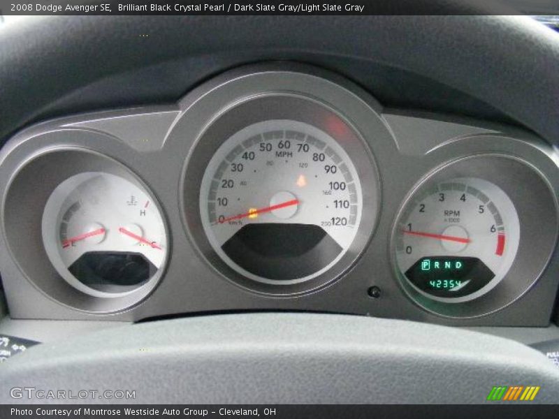 Brilliant Black Crystal Pearl / Dark Slate Gray/Light Slate Gray 2008 Dodge Avenger SE