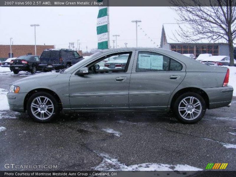 Willow Green Metallic / Beige 2007 Volvo S60 2.5T AWD