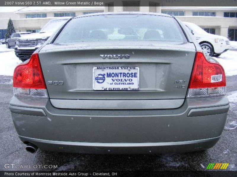Willow Green Metallic / Beige 2007 Volvo S60 2.5T AWD