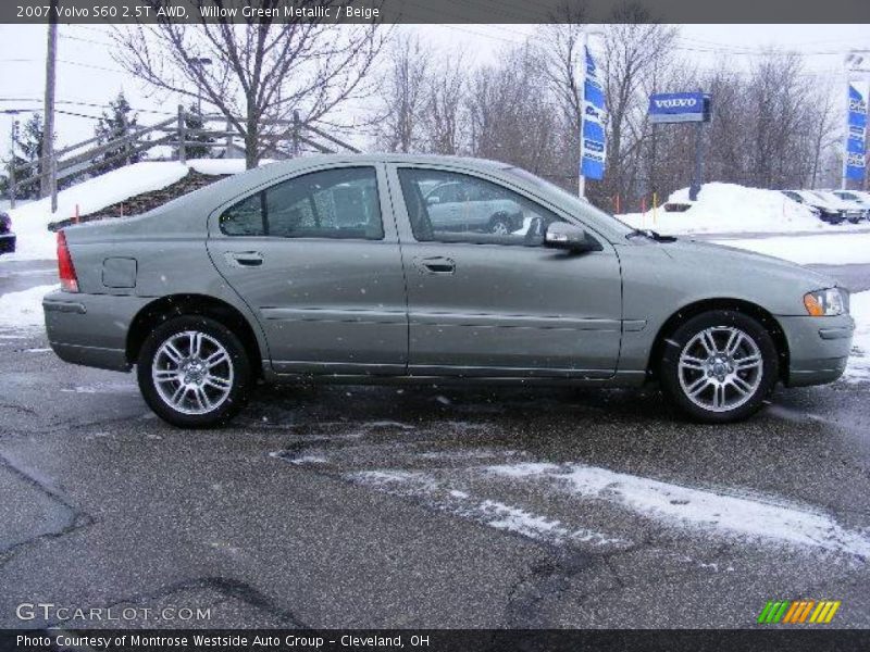 Willow Green Metallic / Beige 2007 Volvo S60 2.5T AWD