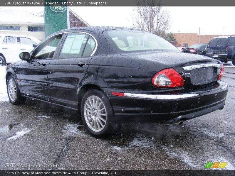 Ebony Black / Champagne 2008 Jaguar X-Type 3.0 Sedan