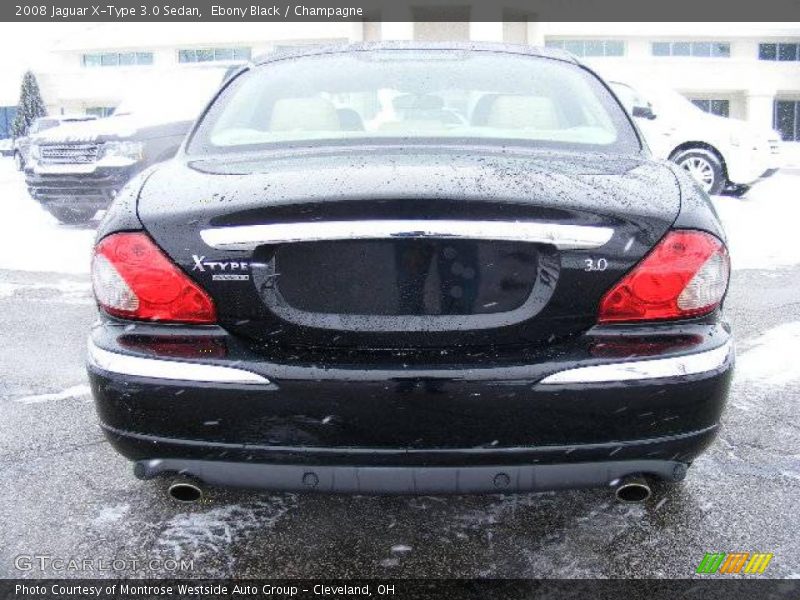 Ebony Black / Champagne 2008 Jaguar X-Type 3.0 Sedan