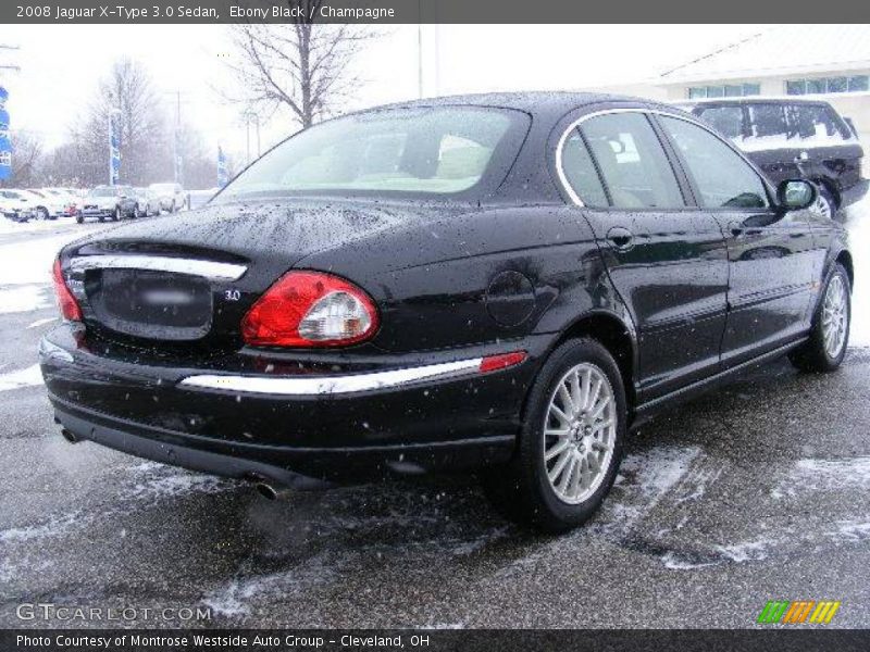 Ebony Black / Champagne 2008 Jaguar X-Type 3.0 Sedan