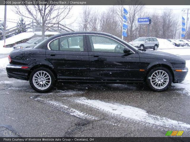 Ebony Black / Champagne 2008 Jaguar X-Type 3.0 Sedan