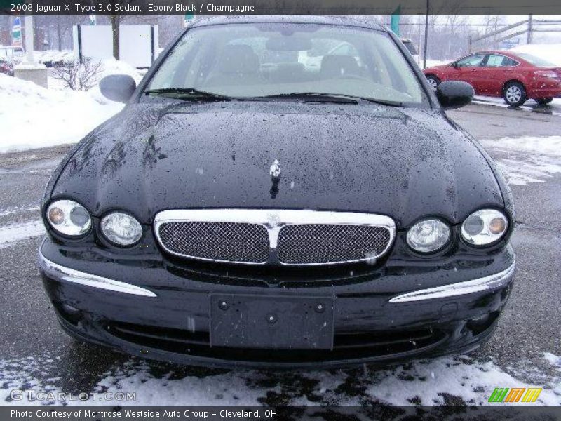 Ebony Black / Champagne 2008 Jaguar X-Type 3.0 Sedan