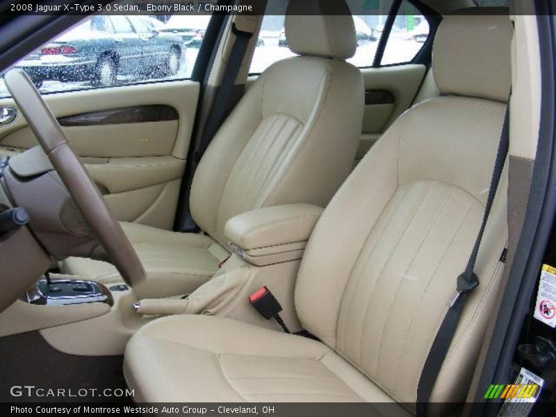 Ebony Black / Champagne 2008 Jaguar X-Type 3.0 Sedan