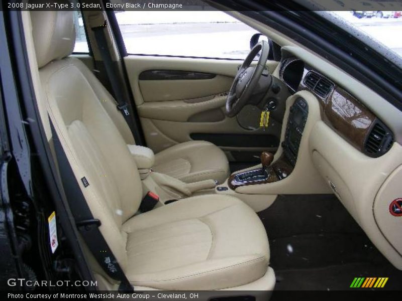 Ebony Black / Champagne 2008 Jaguar X-Type 3.0 Sedan