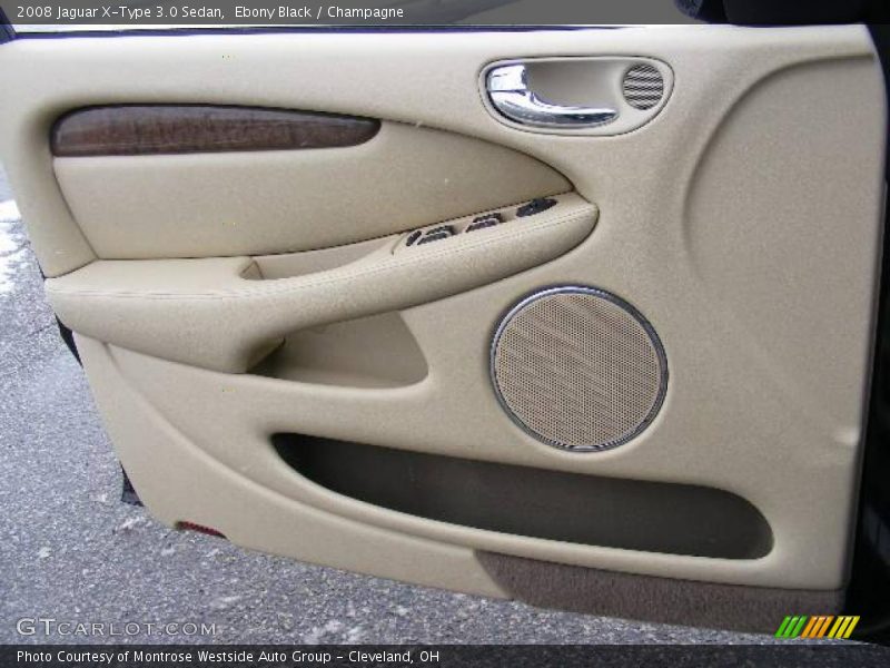 Ebony Black / Champagne 2008 Jaguar X-Type 3.0 Sedan