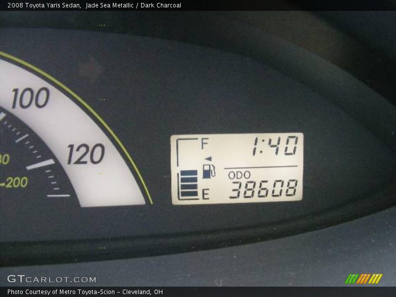 Jade Sea Metallic / Dark Charcoal 2008 Toyota Yaris Sedan