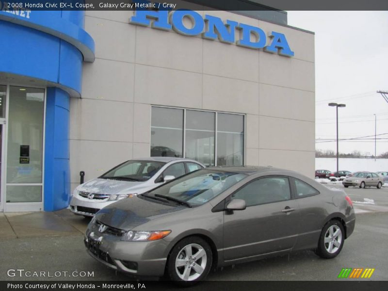 Galaxy Gray Metallic / Gray 2008 Honda Civic EX-L Coupe