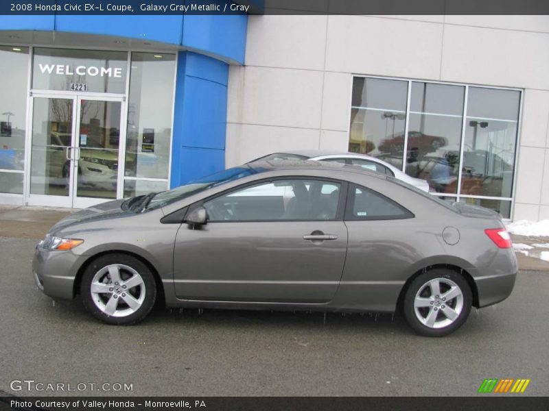 Galaxy Gray Metallic / Gray 2008 Honda Civic EX-L Coupe