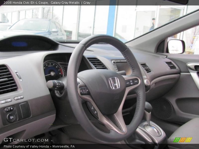 Galaxy Gray Metallic / Gray 2008 Honda Civic EX-L Coupe