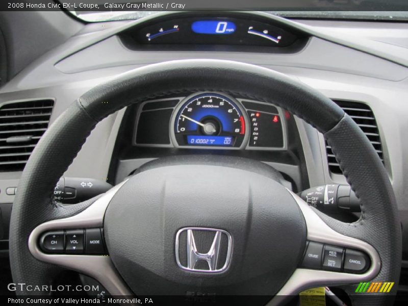 Galaxy Gray Metallic / Gray 2008 Honda Civic EX-L Coupe