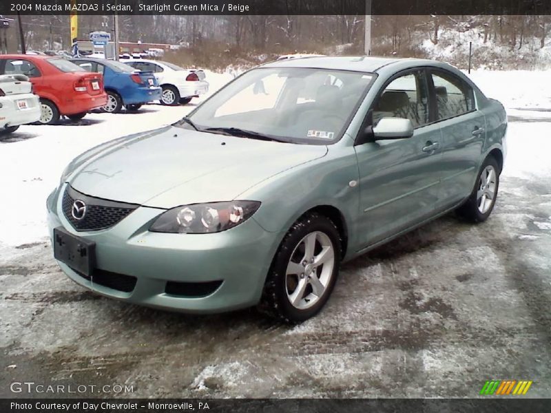 Starlight Green Mica / Beige 2004 Mazda MAZDA3 i Sedan