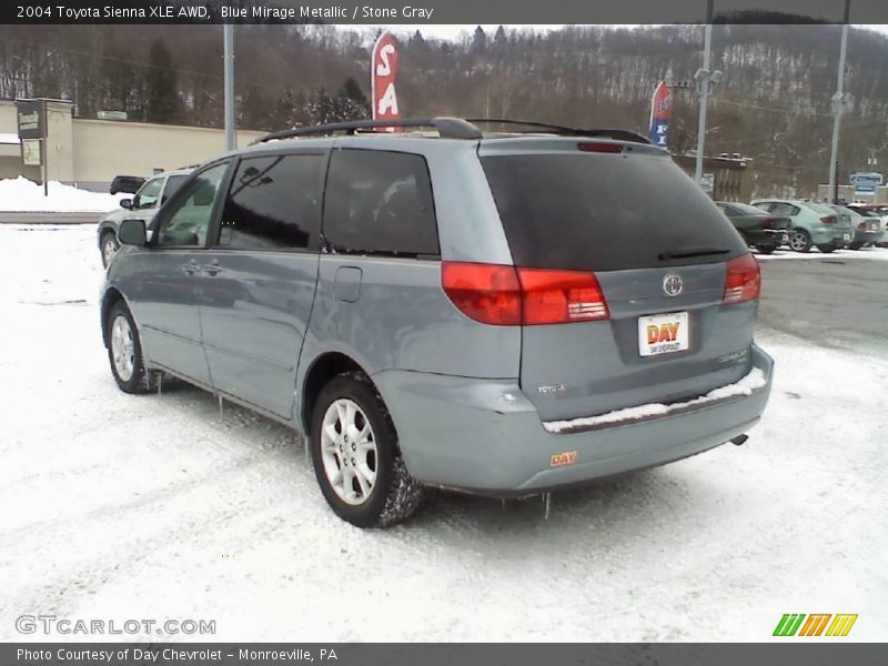 Blue Mirage Metallic / Stone Gray 2004 Toyota Sienna XLE AWD