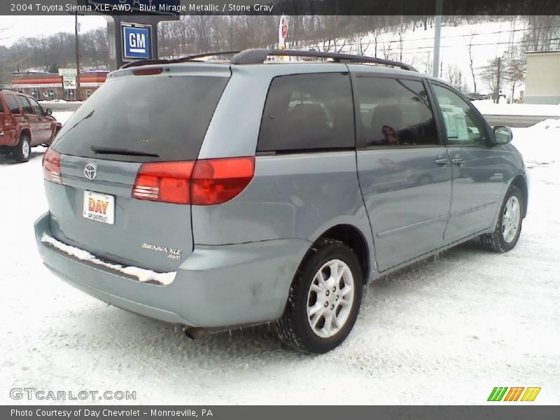 Blue Mirage Metallic / Stone Gray 2004 Toyota Sienna XLE AWD