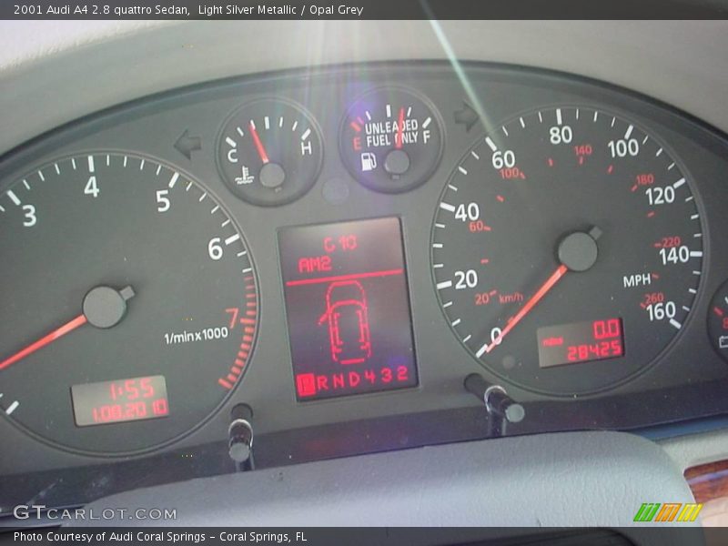 Light Silver Metallic / Opal Grey 2001 Audi A4 2.8 quattro Sedan