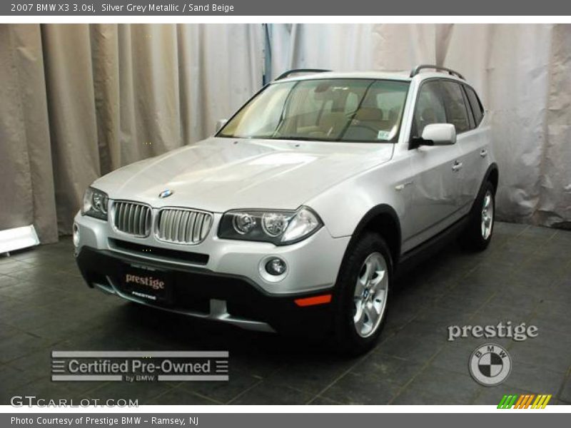 Silver Grey Metallic / Sand Beige 2007 BMW X3 3.0si