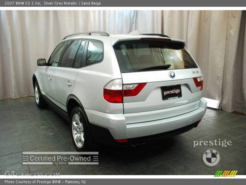 Silver Grey Metallic / Sand Beige 2007 BMW X3 3.0si