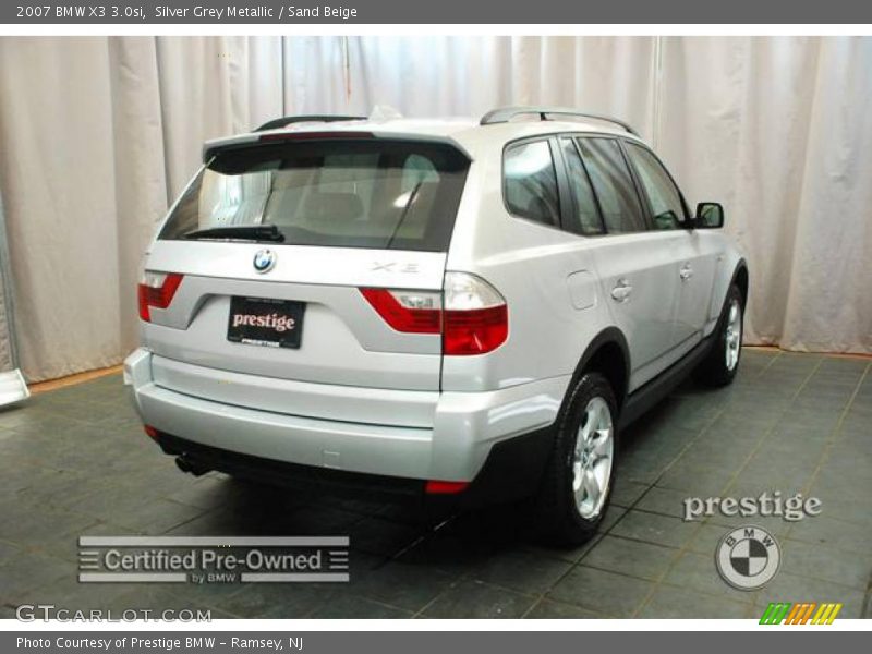 Silver Grey Metallic / Sand Beige 2007 BMW X3 3.0si