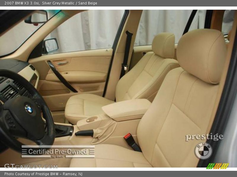 Silver Grey Metallic / Sand Beige 2007 BMW X3 3.0si
